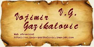 Vojimir Gazikalović vizit kartica
